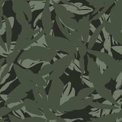 Green Floral Seamless Pattern Background