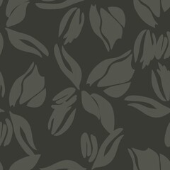 Green Floral Seamless Pattern Background
