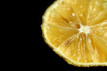 Close up of lemon texture