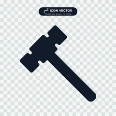 hammer icon symbol template for graphic and web design collection logo vector illustration