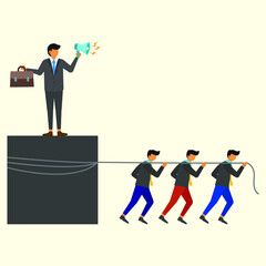 business leaders flat illustration vector graphic