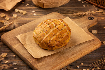 Savory scones with roasted pork cracklings