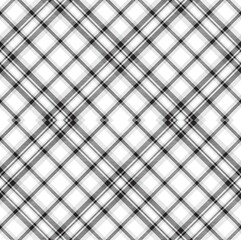 Black and White Argyle Plaid Tartan textured Seamless Pattern Design