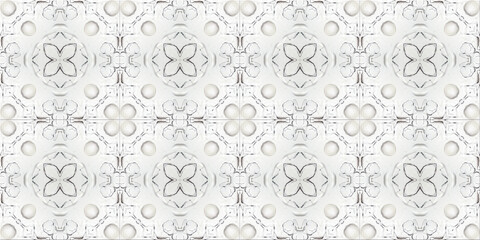 A large panel made of mosaic square tiles with a texture of decorative plaster and stucco molding for interior home decoration. Seamless pattern. Wall tile design.