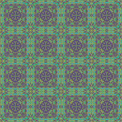 Abstract colorful seamless jacquard mosaic pattern. Design for fabric, wallpaper, paper, cover, weaving, packaging, tile, ceramics. Background for fashion textiles.