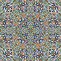 Abstract colorful seamless jacquard mosaic pattern. Design for fabric, wallpaper, paper, cover, weaving, packaging, tile, ceramics. Background for fashion textiles.