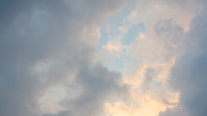 Fototapeta na wymiar Dramatic cloud in sunset on the summer