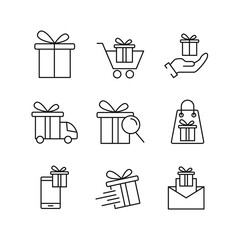 gift icon. gift set symbol vector elements for infographic web.