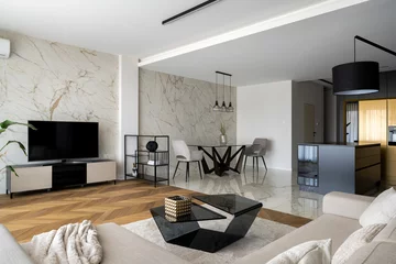 Foto op Plexiglas Luxury apartment with open plan design © Dariusz Jarzabek
