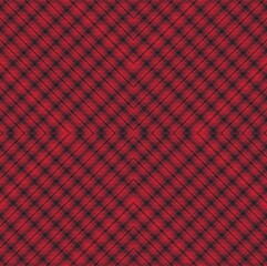 Red Argyle Plaid Tartan textured Seamless Pattern Design