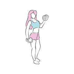 Illustration a women doing fitness