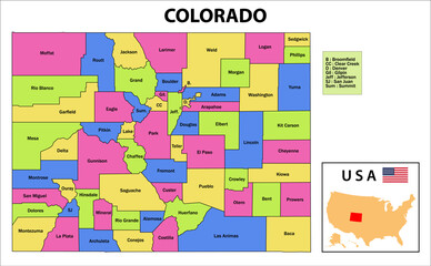 District map of Colorado.