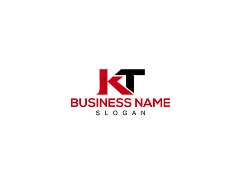 Letter KT Logo, creative kt logo icon vector for company or business