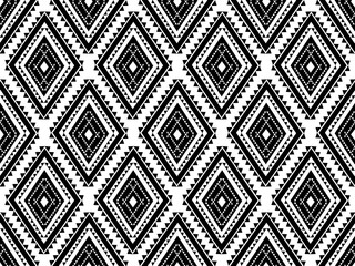 Geometric ethnic oriental seamless pattern wallpaper fabric illustration design embroidery style decorate ornament 