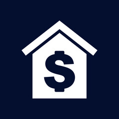 Home loan icon. Symbol Real estate business. Vector icon