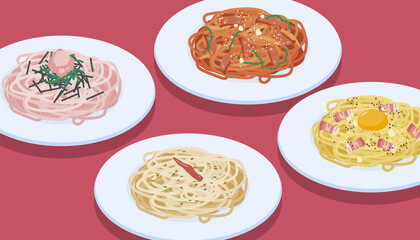 パスタのベクターイラスト素材