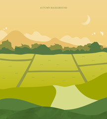 Fototapeta premium Summer, Autumn Background Illustration Design 