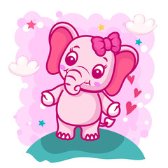 cute baby elephant cartoon for kids