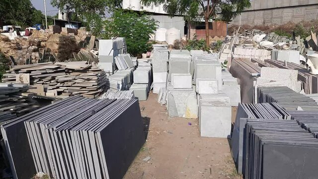 Cuddapah Black Stock Limestone, Kadappa Black Limestone tiles industry in India,