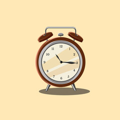 Vector illustration of a vintage theme alarm clock
