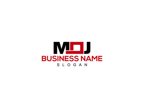 Letter MOJ Logo Icon Vector Image Design For Company or Business
