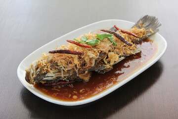 Fried Fish with Tamarind Sauce