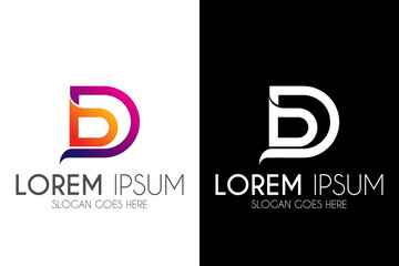 d logo design company logo vector template