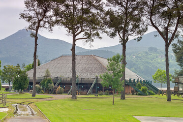 Obraz premium Mundaka town area in the Urdaibai nature reserve, Spain.