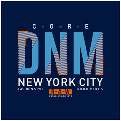 Core Denim Stylish Typography Slogan Graphic for t shirt print
