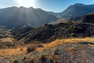 View from the Veneguera Viewing Point in Gran Canaria