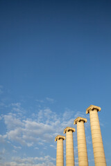 Four columns monument representing the four Catalan provinces in Barcelona.