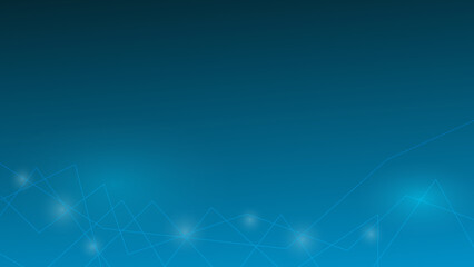 abstract line with lighting effect on blue gradient color background with copy space for technology and futuristic element design