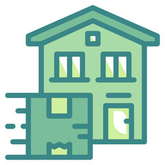 delivery blue line icon