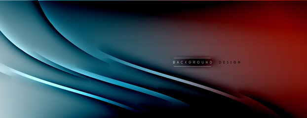 Abstract background - lines composition created with lights and shadows. Technology or business digital template. Trendy simple fluid color gradient abstract background with dynamic