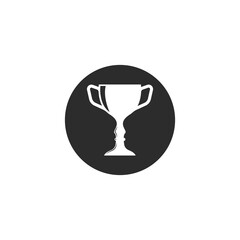 Trophy illustration vector icon of winner illustration design