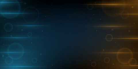 Vector Vector abstract lights blue and gold background. Flares light efect.