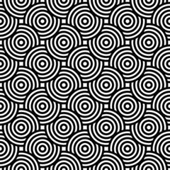 Black and white seamless pattern with spirals