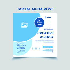 Creative Agency Multipurpose Social Media post RGB color mode and eps file formate