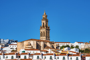 Fototapeta na wymiar Church of Santa Catalina at Jerez de los Caballeros, Badajoz, Spain.