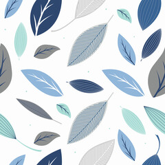 Seamless stylish leaves pattern