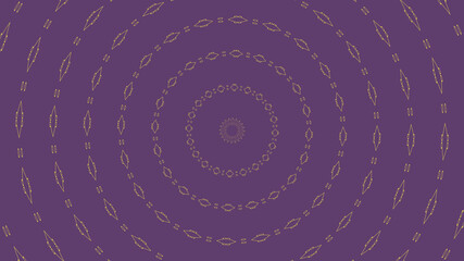 Illuminating Yellow Kaleidoscope Pattern on Purple Background