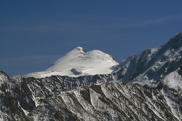 Caucasus, Ossetia. Genaldon gorge. Summit Kazbek. 
