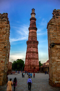 The Qutub minar.It was build by the great ruler Alauddin khilji.