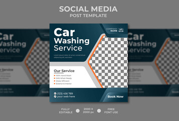 Modern Car Wash Social Media Templates 
