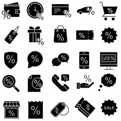 Simple vector icon Set of Discount Related. Sale illustration sign collection. Coupon symbol or logo.
