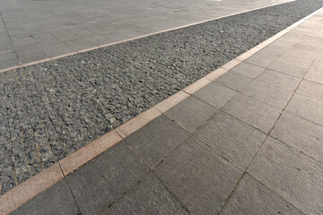 Obraz premium The floor of the city square, the plank of the walkway, the marble, the wood texture background