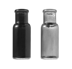 antique vintage medicine bottles on white background