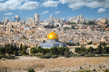 Dome of the Rock in the old city of Jerusalem, Israel - obrazy, fototapety, plakaty