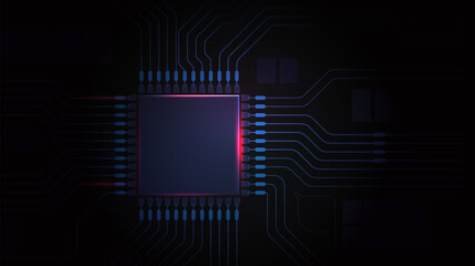 Circuit board cpu chip computer motherboard