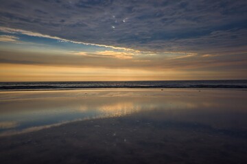 Sunset on the beach of Petten